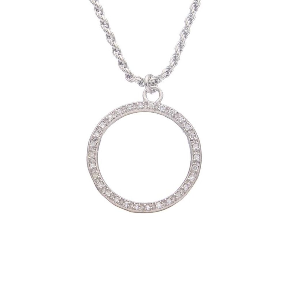 Meshmerise 18K 0.20 Ct. Tw. Diamond Chain Necklace, White
